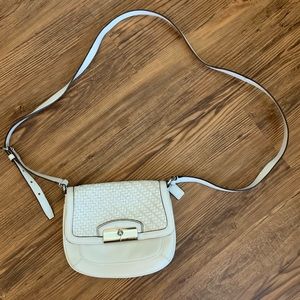 Coach White leather crossbody